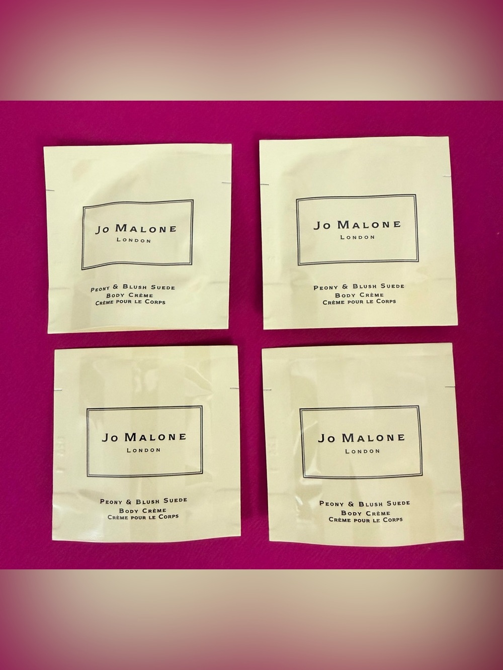 Jo Malone Peony& Blush Suede Body Creme (Set of 4 Purse/Travel Size) 0.24oz.each